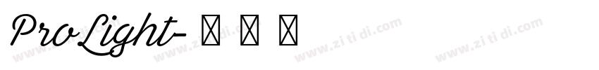 Pro Light字体转换